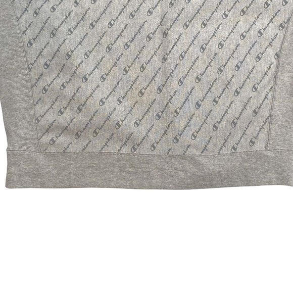 VTG Champion Reverse Weave Sweatshirt XL All Over Spellout Gray Crewneck Street - Picture 9 of 12
